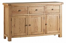 Vale Furnishers - Dorking Three Door Sideboard